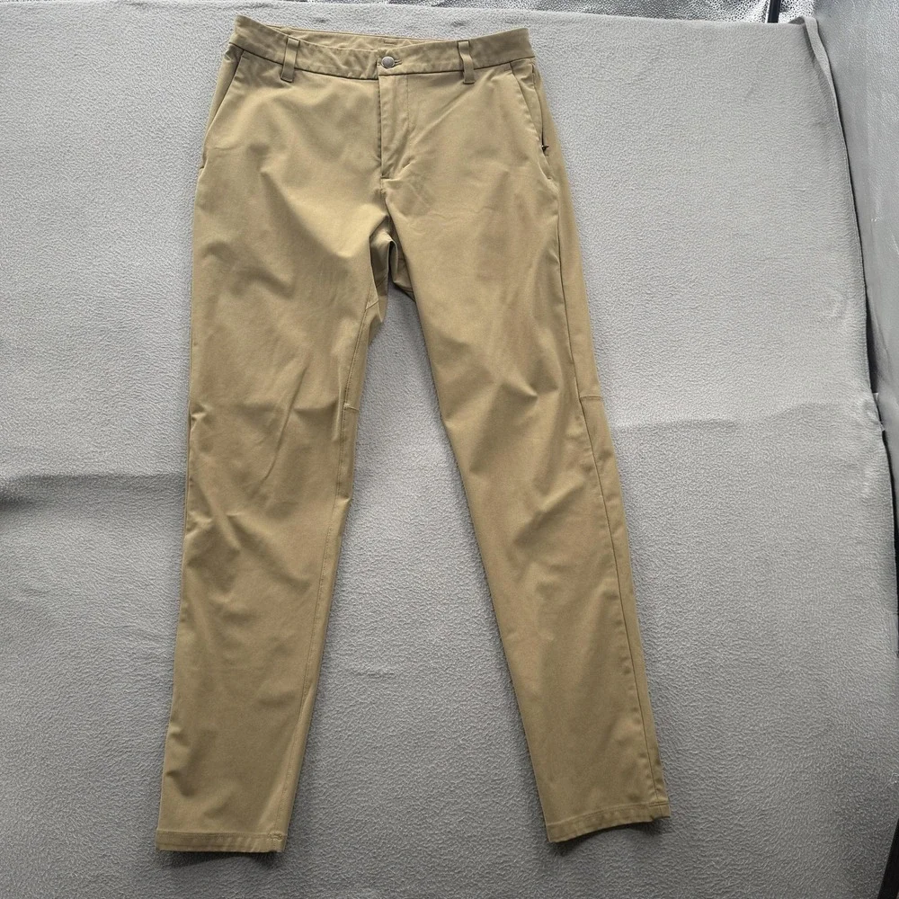 Lululemon Pants Mens 30x31 Beige Slim Fit Stretch Chino Casual Travel Office